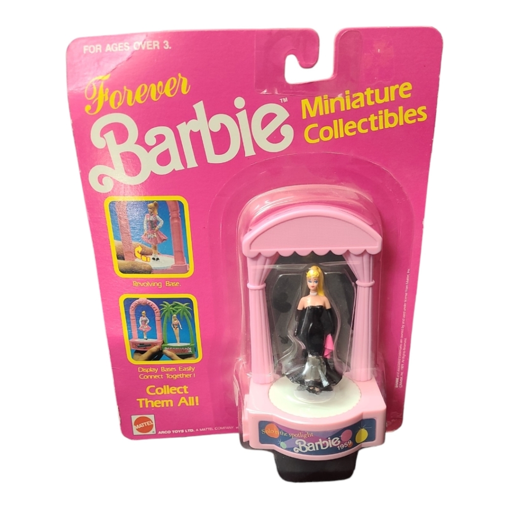 Vintage 1989 Forever Barbie Miniature "Solo in the Spotlight Barbie 1959"